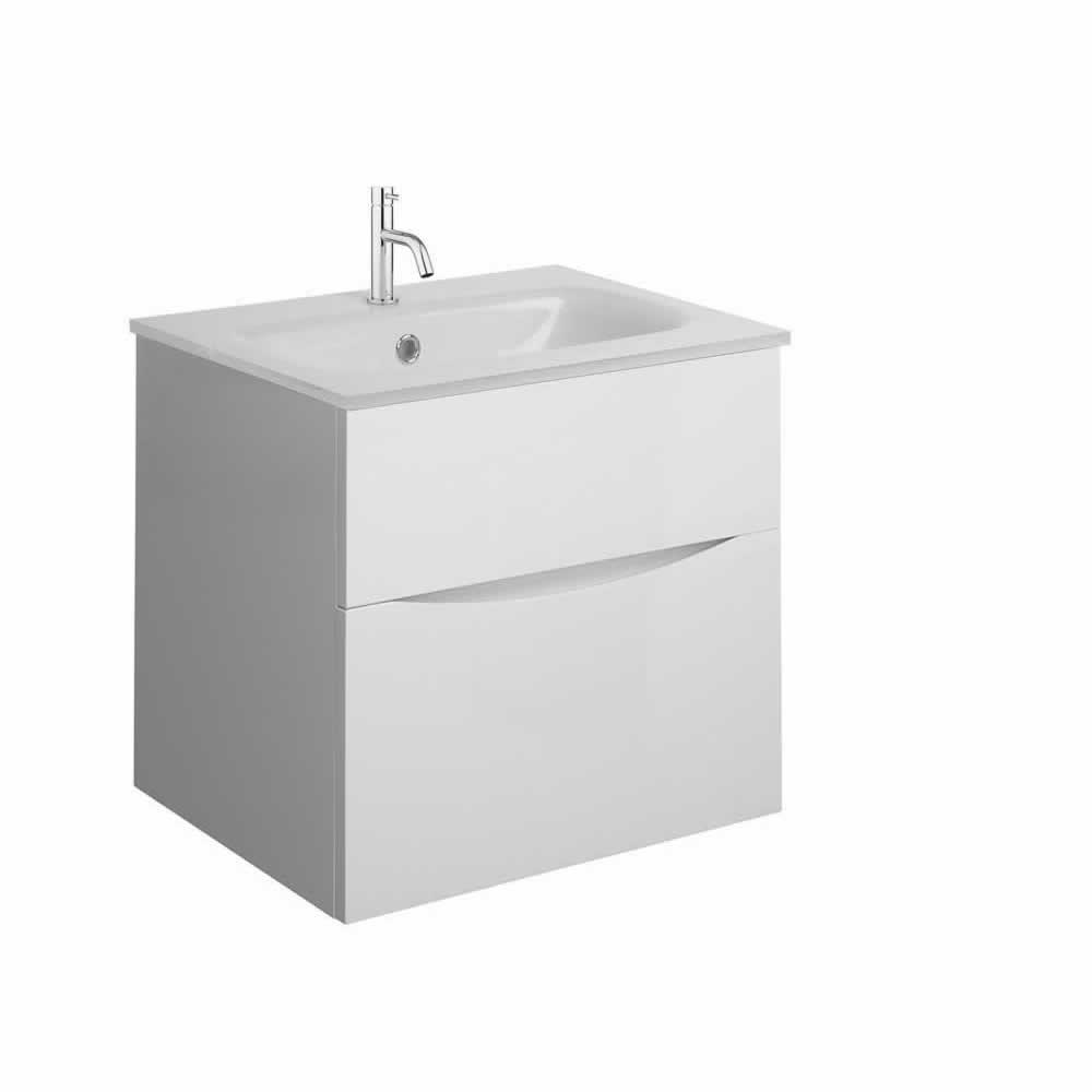 Glide II 50 Unit & Ice White Glass Basin